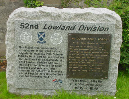 memorial stone for the cameronian regiment